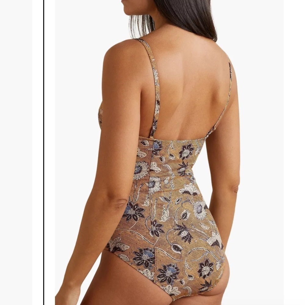 Ulla Johnson- Multicolored Floral Underwire One Piece Swimsuit - Picture 3 of 9